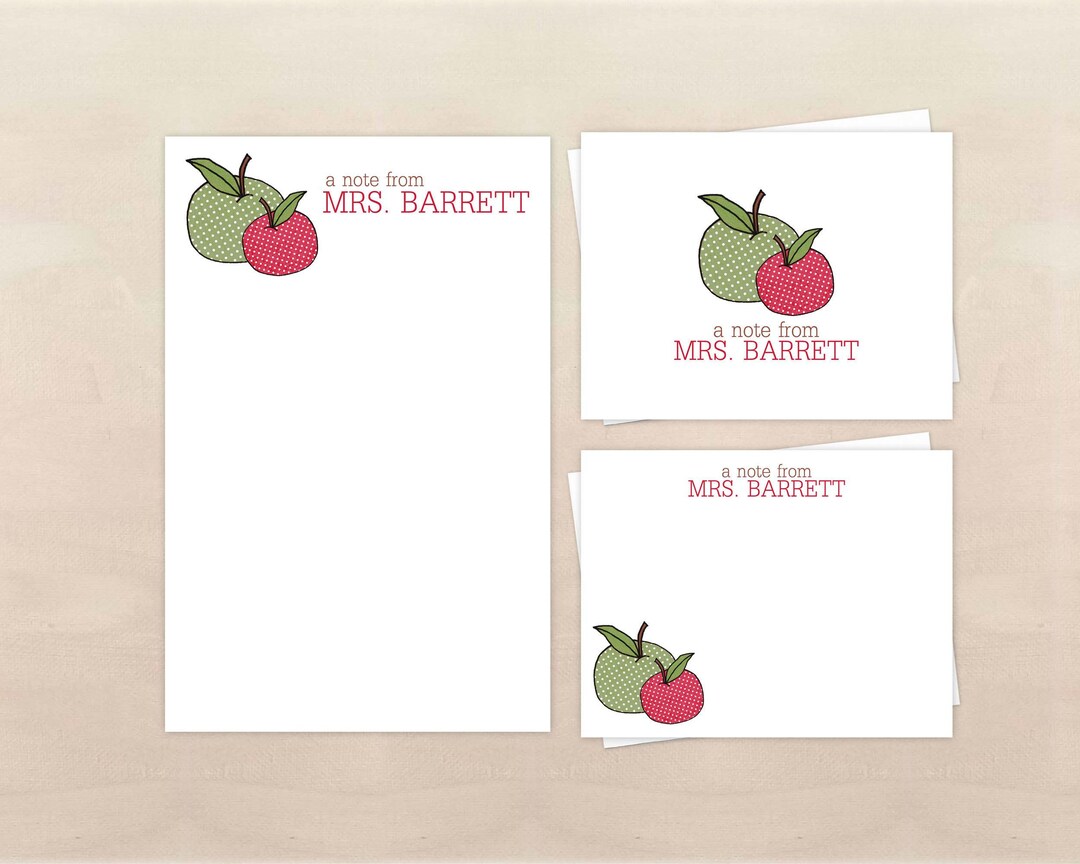 Personalized Teacher Stationery Gift Set - Personalized Notepad and ...