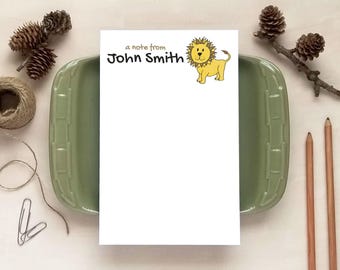 Personalized Lion Notepad for Kids