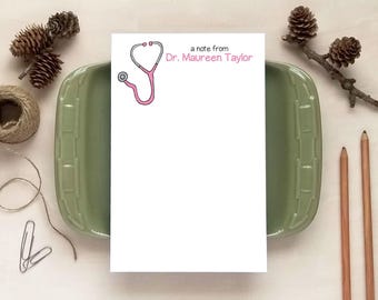 Personalized Notepad - Doctor Gift - Stethoscope Notepad - Medical School Graduation Gift
