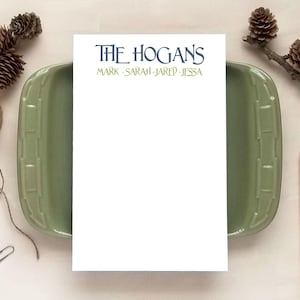 Family Personalized Notepad - Housewarming Gifts for Families