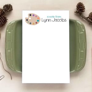 Artist Gift - Paint Palette Notepad - Gifts for Art Teachers - Personalized Notepad
