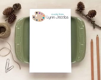 Artist Gift - Paint Palette Notepad - Gifts for Art Teachers - Personalized Notepad