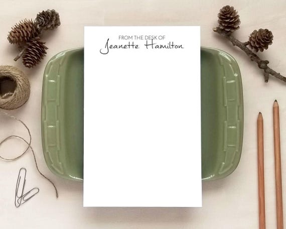 From the Desk of Notepad - Personalized Notepad - Stationery Gifts for Women