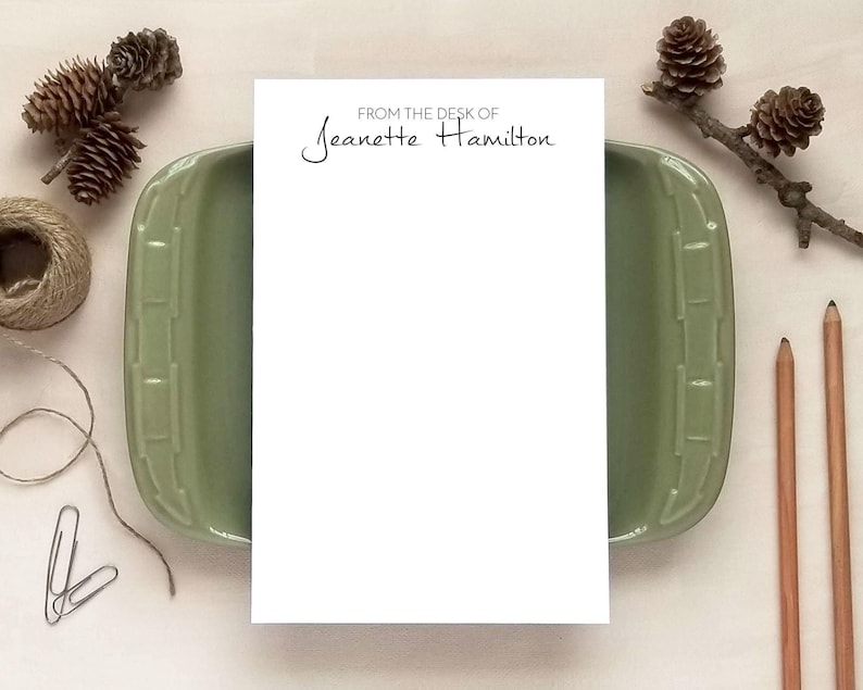 From the Desk of Notepad - Personalized Notepad - Stationery Gifts for Women image 1