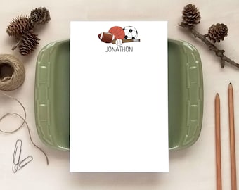 Personalized Sports Notepad - Athlete Notes - Stationery Gift for Coach - Personalized Memo Pad