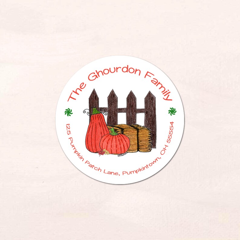Personalized Fall Pumpkin Patch Address Labels 40 Personalized Fall Pumpkin Patch Address Labels