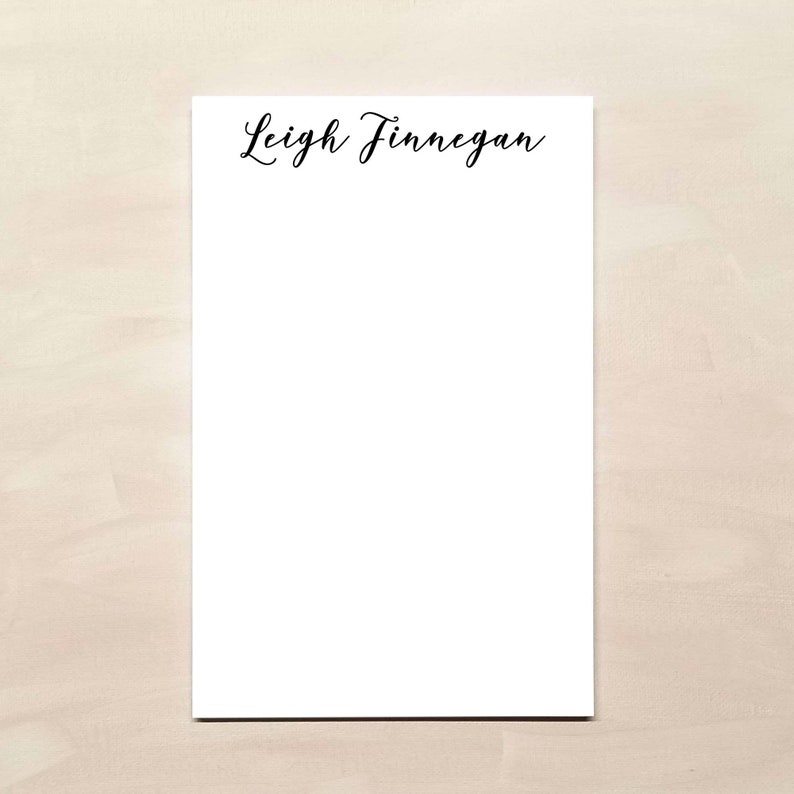 Personalized Notepad Script Notepad for Her Professional Stationery Teacher Gift image 2