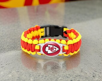 Kansas City Chiefs Paracord Bracelet Red Face