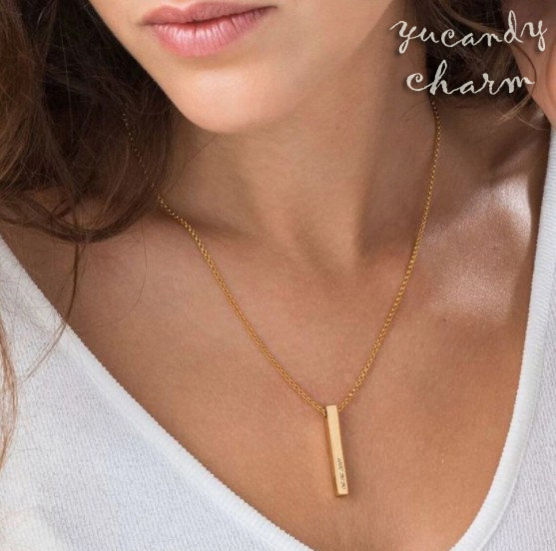 Personalized 4 Sides Custom Name Engraved 3D Cube Long Bar | Etsy