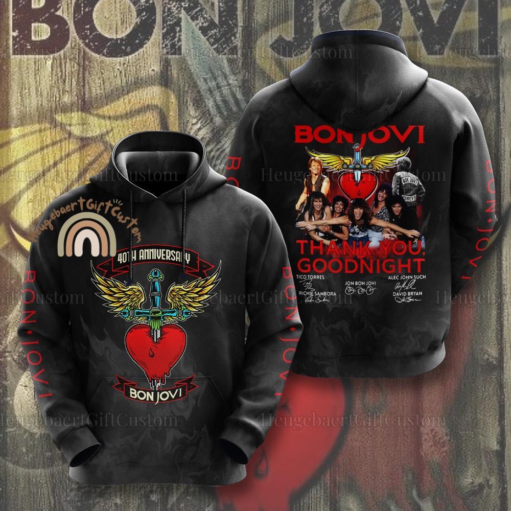 Bon Jovi Hoodie Bon Jovi Rock Band Shirt Bon Jovi 40th Women Hoodie Jon Bon Jovi Shirt Bon Jovi Logo Shirt Bon Jovi Merch Etsy