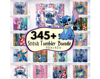 345 + Stitch Tumbler Wrap Designs, Stitch Sublimation Designs, 20 oz Stitch Tumbler Wrap PNG, Stitch Wrap, Lilo & Stitch Tumbler PNG