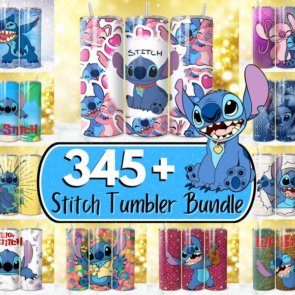 345 + Stitch Tumbler Wrap Designs, Stitch Sublimation Designs, 20 oz Stitch Tumbler Wrap PNG, Stitch Wrap, Lilo & Stitch Tumbler PNG