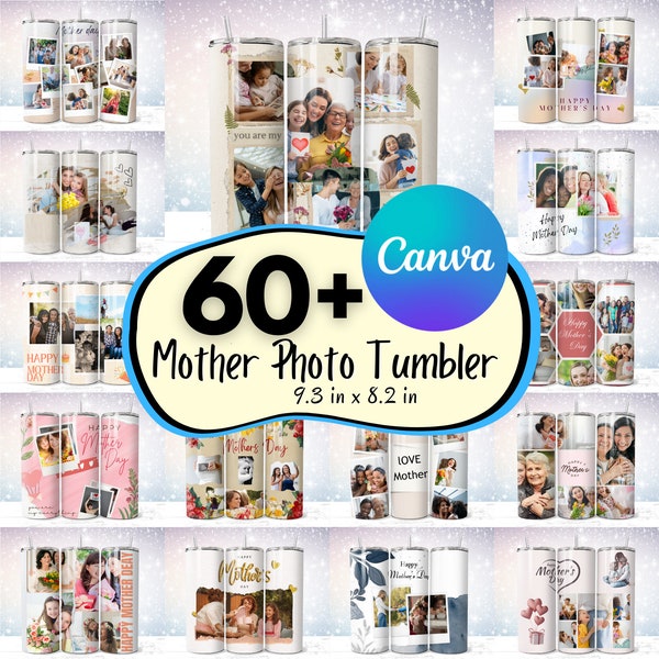 60+ Mother Photo Tumbler Wrap, Mother's Day Photo Sublimation, 20oz Mother's Day Tumbler, Add Your Own Photo, Mom Photo Sublimation Wrap PNG
