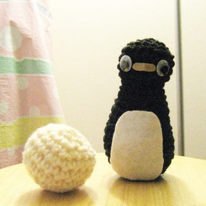 Crochet PDF Pattern- crochet penguin and snowball for bowling