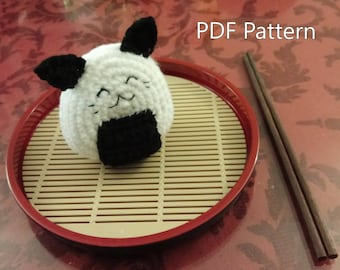 Gehaakt PDF-patroon - Onigiri Sushi Cat
