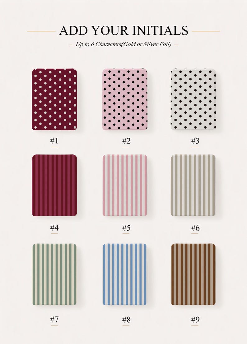 Funda personalizada para Kindle, diseño retro de rayas y lunares, parte trasera magnética transparente para Kindle Paperwhite de 12.ª generación (7") y Kindle 2024. Regalo ideal para amantes de los libros. imagen 4