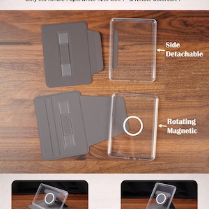 Puede incluir: Funda magn&eacute;tica desmontable para Kindle Paperwhite 12.&ordf; gen. 7 pulgadas y Kindle Colorsoft 7 pulgadas. El set incluye una cubierta gris con correa de mano y una carcasa de pl&aacute;stico transparente. Incluye funciones magn&eacute;tica giratoria y lateral.