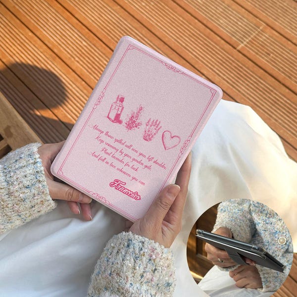 Practical Magic Kindle Case – Pink Book Ish Cover for Paperwhite 12th, Scribe, Oasis, Colorsoft, Gift for Witchy Book Lovers, Kobo Case