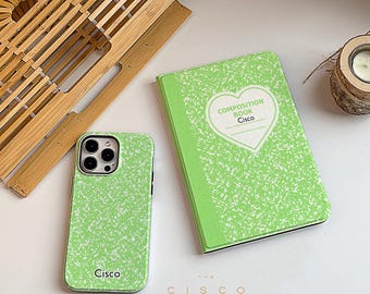 Unripe apple Composition Book iPad Case for iPad 10 iPad Case iPad 2021 iPad Air 5 Case iPad Pro 11 12.9 inch Case iPad Mini 6 iPad Sleeve