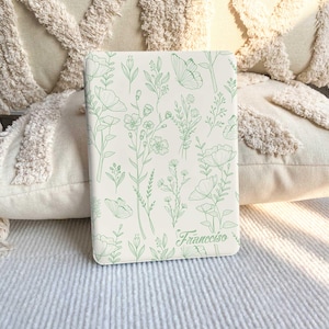 Flower  art Kindle Case,Kobo case,Kindle Paperwhite 12th Gen and Kindle Colorsoft with Hand Strap,Auto Sleep Wake,Magnetic Back