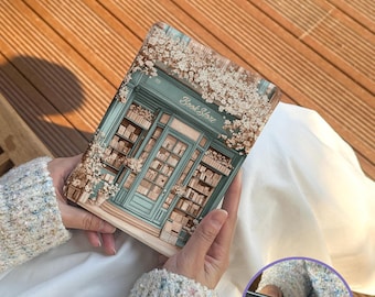 Bookstore Kindle Paperwhite 12th with Hand Strap, Cozy Floral Bookshop Cover, Personalized Gift for Book Lovers, Fits Paperwhite, Oasis,Kobo