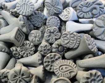 Timbri in argilla fatti a mano: ceramica, polimero, PMC, fondente - Set da 5