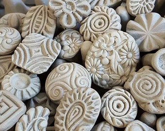 Clay stamps for pottery, fimo, PMC, fondant and more- Clay Tools, Pottery Texture Tool, ***PLEASE read listing description in its entirety