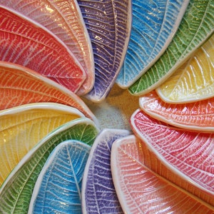 Leafy Tapas Plates or Trinket Dishes set of 8 made to order image 2