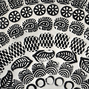 Handmade Pottery Stamps: Bisqued Stoneware Clay Texture Stamps