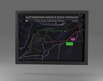 Imola Circuit Framed Art – Autodromo Enzo e Dino Ferrari 3D Print