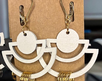 Custom Colorful Metal Earrings • Bold Statement Earrings • Gay Pride Hypoallergenic Stainless Steel Leverback • Queer Love Handmade Dangle