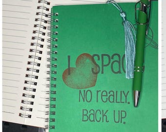 Funny Sarcastic & Quirky Journal Gift | Handmade Notebook with Pen Bookmark and Attitude | Snarky Journal for Writers Students Introverts