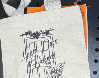 Mini bolso de lona adorable / Bolso pequeño de viaje / Bolso para escapadas / Mini bolso para excursiones de un día / Bolso para diario / Regalo ideal para artistas y amantes de los libros