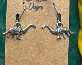 Metal Dinosaur Earrings | Realistic Silver, Playful Gold Charm Jewelry