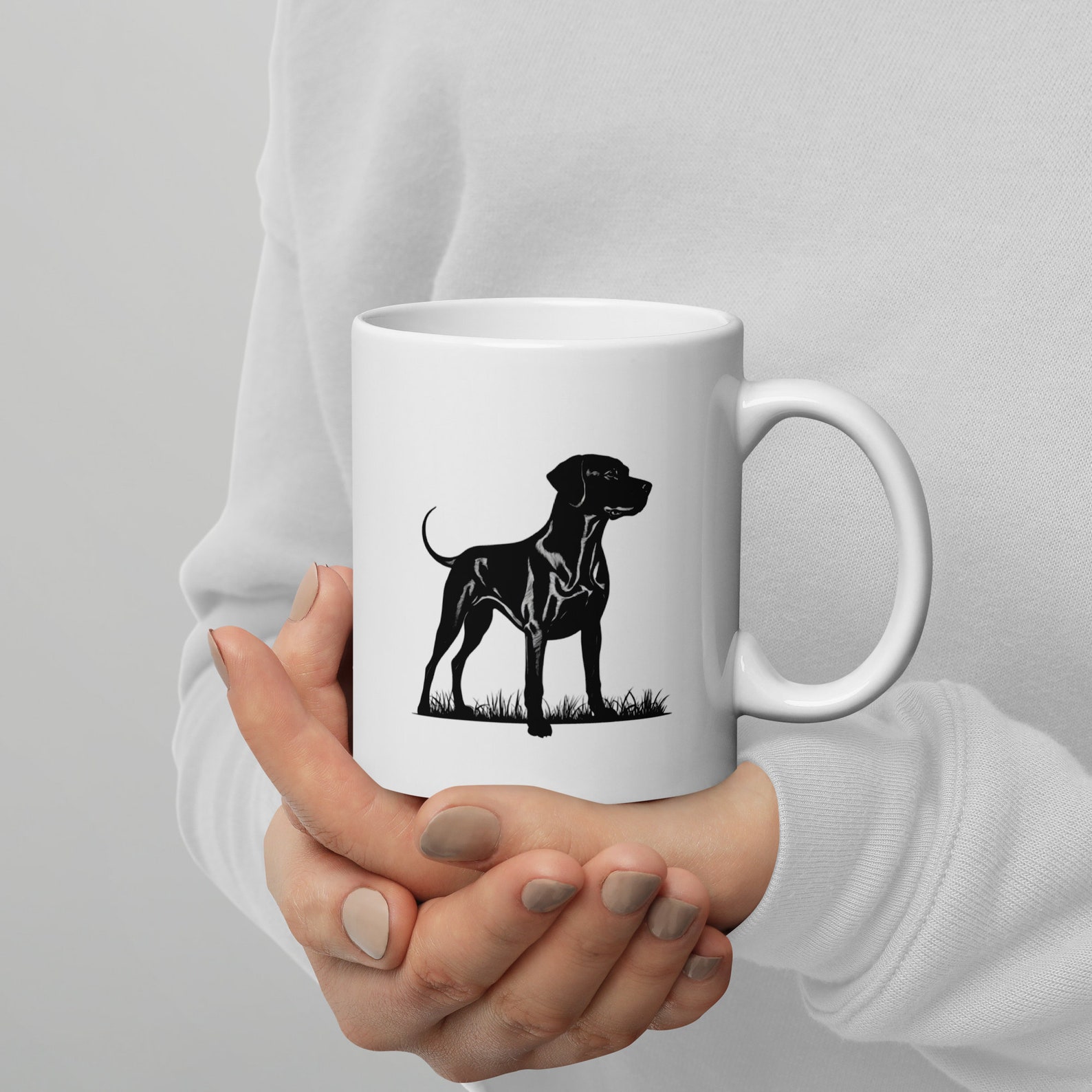 Rhodesian Ridgeback Black Silhouette Mug - Etsy