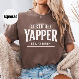 Yapper, Certified Yapper, Certified Yapper Tee,  Professional Yapper, Sarcastic Shirt, Professional Yapper Tshirt, Comfort Colors Shirt
