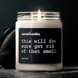 This Will Get Rid of That Smell Candle / Funny Candle / Funny Gift / Sarcastic / Humor / 100% Natural Soy Wax Candle