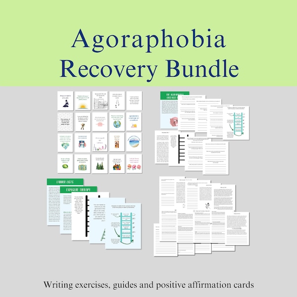 Agoraphobia Recovery, Anxiety Relief, Anxiety Worksheets, Panic Attacks, Exposure Therapy for Agoraphobia, Positive Affirmations