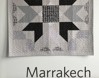 Marrakech, a PDF modern quilt pattern in two sizes by Heather Jones