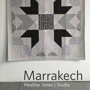 Marrakech, un patron de quilt moderne en PDF en deux tailles par Heather Jones image 1