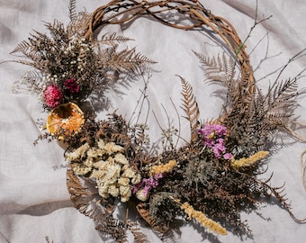 CHRISTMAS WREATH KIT | handmade natural vine wreath, 20-25cm, gift set, dried flowers, diy gift, handmade gift, ethical, australian made