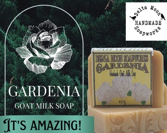 Handmade Gardenia Goat Milk Soap,  ready to ship, Delta Moon Soap
