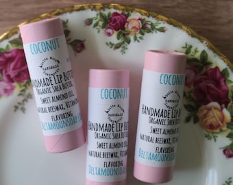 Manteca labial hidratante de coco, tubo ecológico, tamaño grande, manteca de karité