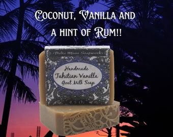 Handmade Tahitian Vanilla Goat Milk Soap, ready to ship, Delta Moon Soap