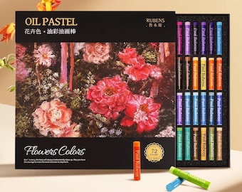 72 Farben Ölpastelle Set | Professionelle weiche und lebendige Buntstifte für Künstler | Hochwertiges Künstlerzubehör | Glatt für Malerei und Zeichnung