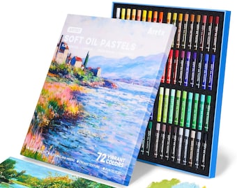 Oliepastelkleuren 48/72 kleurenset | Professionele zachte oliekrijtjes voor kunstenaars | Levendige en romige kunstbenodigdheden | Premium kwaliteit oliepastels