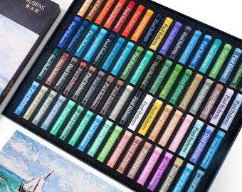 Zarte Ölpastelle | 72 Farben | Ungiftige Ölpastelle für Künstler | Hochwertiges Pastellkreiden-Set | Ideal für alle Altersgruppen | Bastelbedarf