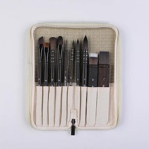10-Pcs Aquarela Pincéis | Pincéis de Arte para Aquarela e Guache | Pincéis de Artista para Pintura, Arte, Caligrafia, Presente de Artista e Mais