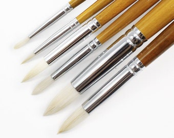 6-Pcs of Detail Brushes | Paintbrushes for Watercolor, Gouache & More | Artist Brush Set for Painting, Detailing, Calligraphy, Art and More