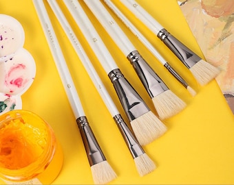 6pcs Paint Brushes | Art Brushes For Watercolor, Acrylic, Oil, Canvas & More | Artist Brushes For Painting | Perfect Present For Artist